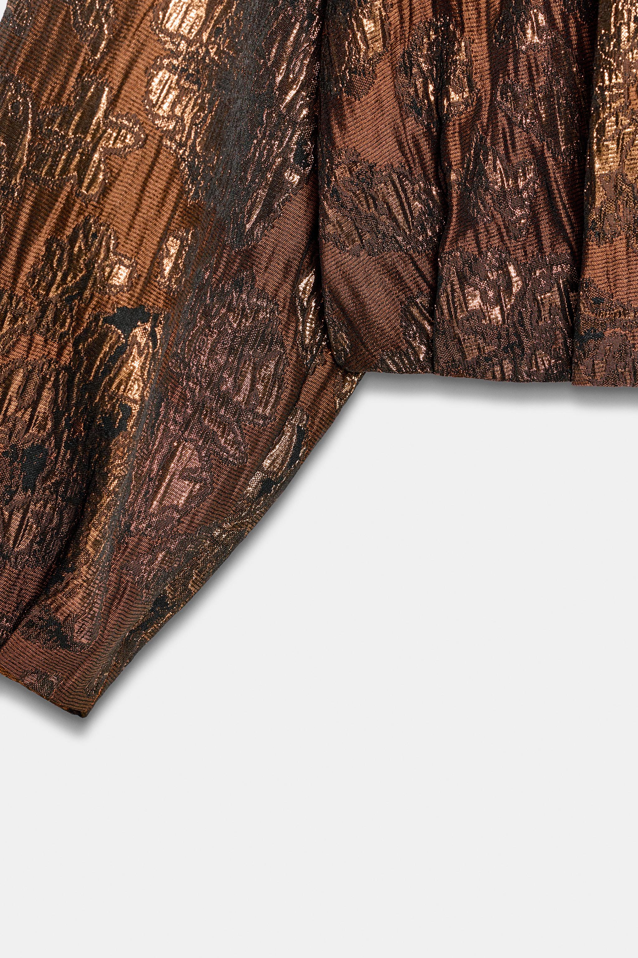 SHINY JACQUARD BOMBER JACKET